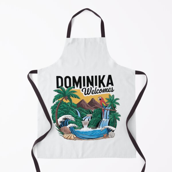 Item preview, Dominika Welcomes Flag Map Roseau, Boiling Lake designed and sold by AnimalsDH305.