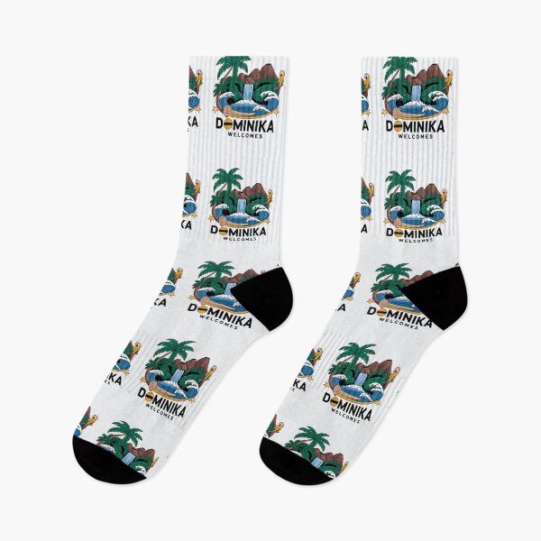 Item preview, Dominika Welcomes Flag Map Roseau, Boiling Lake designed and sold by AnimalsDH305.