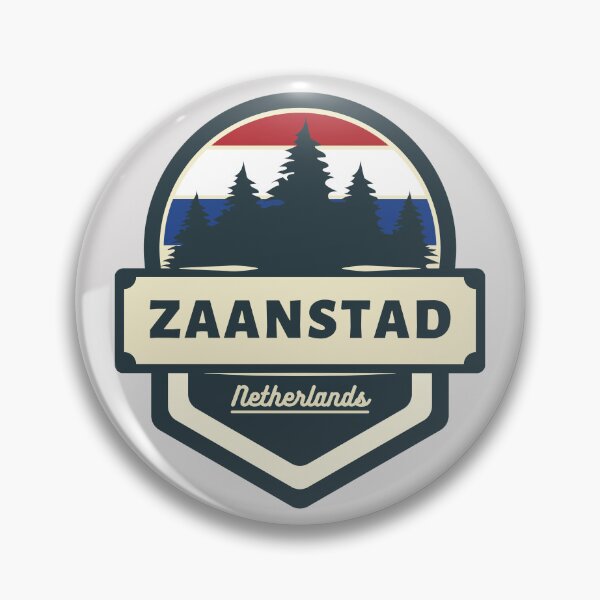 Item preview, Zaanstad Netherlands Retro Vintage Badge designed and sold by World Designs.