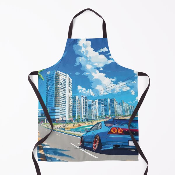 Item preview, cool car on coast anime illustration designed and sold by Mauswohn.