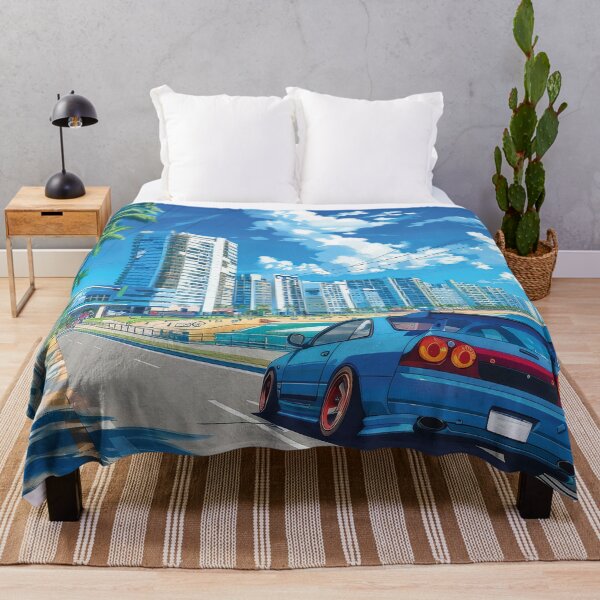 Item preview, cool car on coast anime illustration designed and sold by Mauswohn.