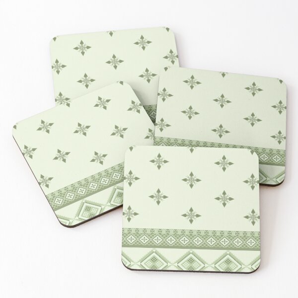 Item preview, Geometric Tribal Textile Pattern green tone designed and sold by kasune-shop.