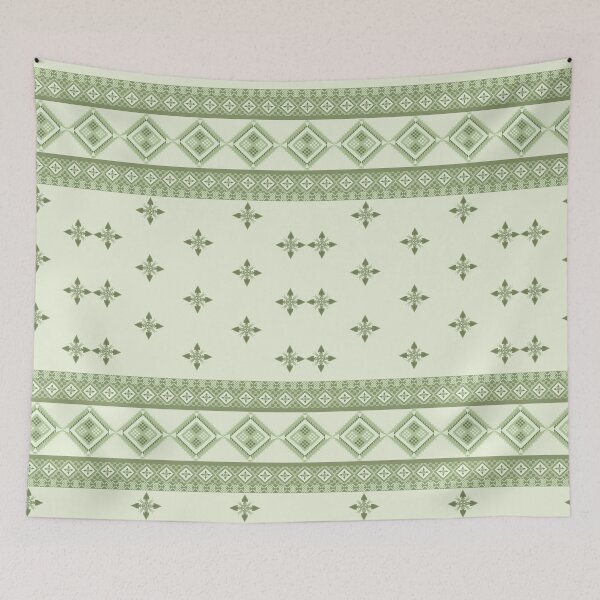 Item preview, Geometric Tribal Textile Pattern green tone designed and sold by kasune-shop.