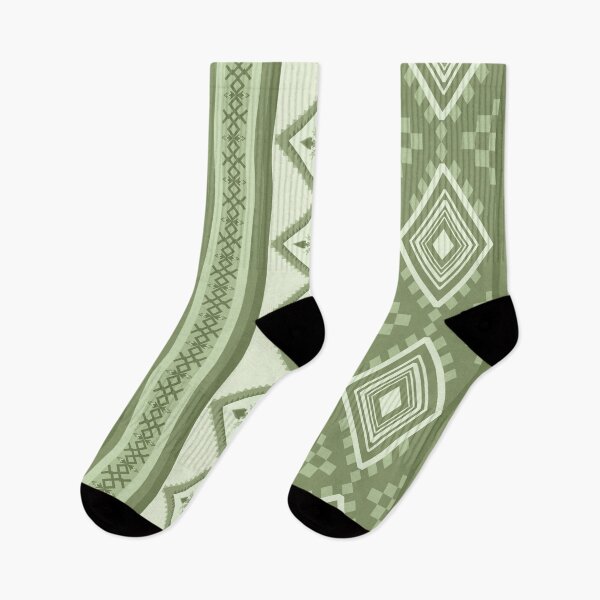 Item preview, Geometric Tribal green Textile Pattern designed and sold by kasune-shop.