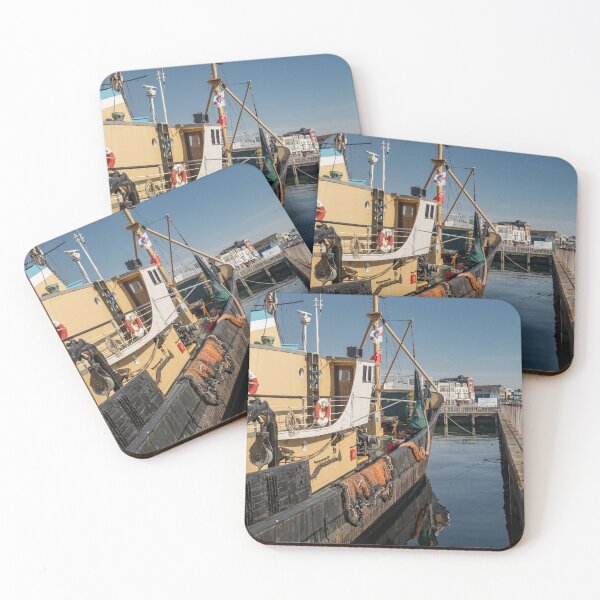 Item preview, Boat in the Lowestoft harbour in the morning designed and sold by yackers1.
