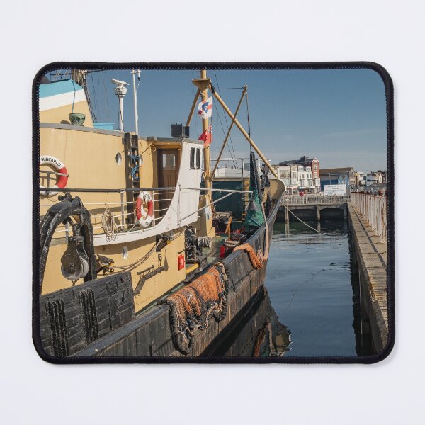 Item preview, Boat in the Lowestoft harbour in the morning designed and sold by yackers1.