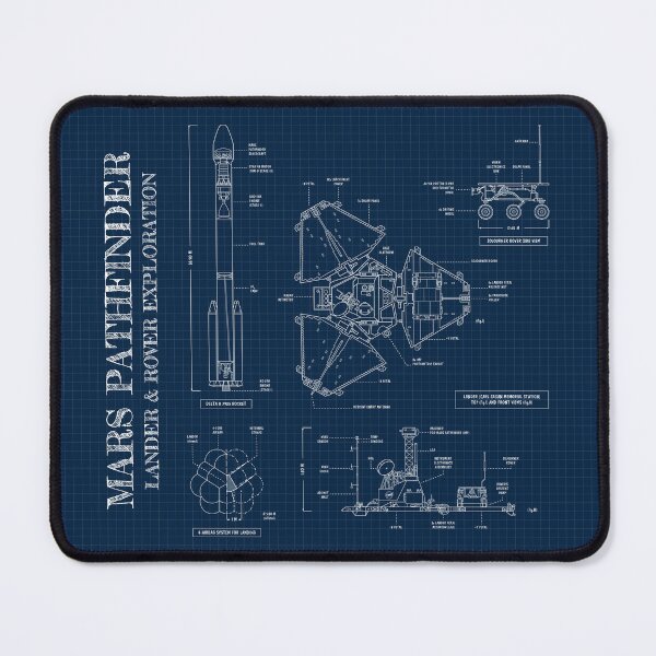 Item preview, Mars Pathfinder. Lander and Rover Exploration (Vertical Navy Blueprint) designed and sold by BGALAXY.