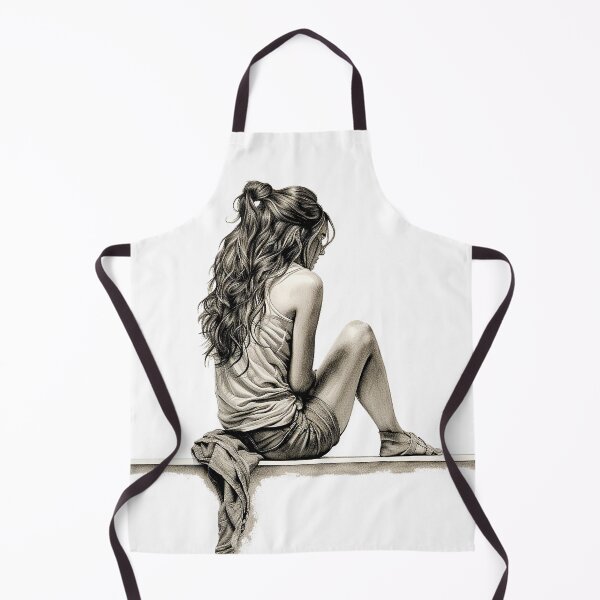 Item preview, Drawing Girl Lonely Girl Pensive Girl Emotional Art designed and sold by Amanda's Factory.