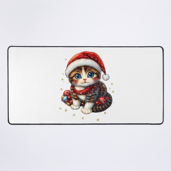 Item preview, Happy Kitten Celebrating Christmas designed and sold by BukkyStory.