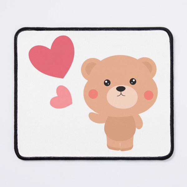 Item preview, Sweet teddy bear with hearts sending full love and kissess designed and sold by KrissGraphShop.