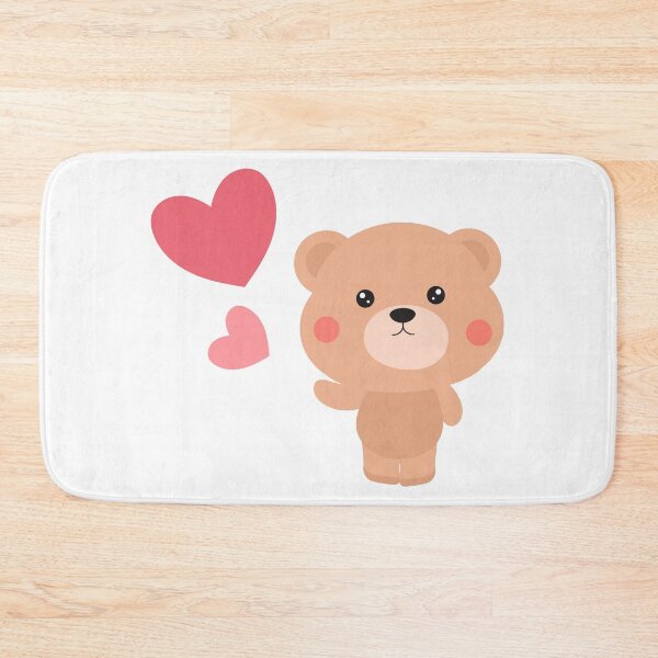 Item preview, Sweet teddy bear with hearts sending full love and kissess designed and sold by KrissGraphShop.
