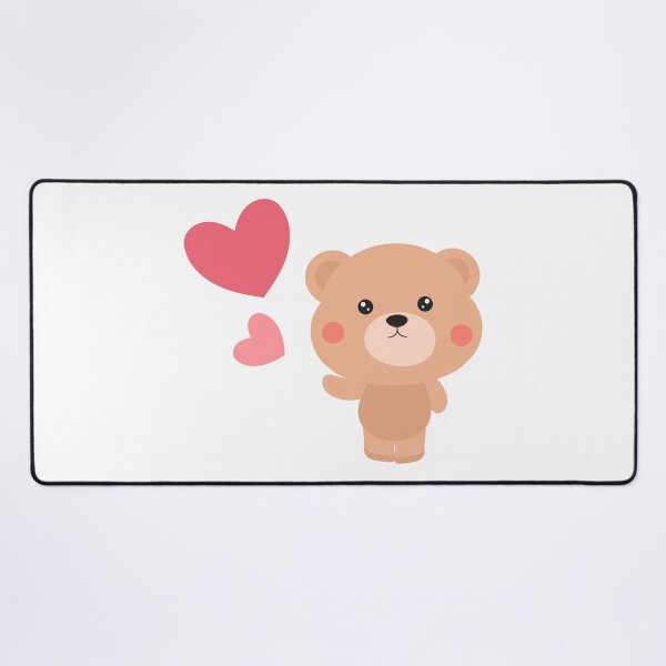 Item preview, Sweet teddy bear with hearts sending full love and kissess designed and sold by KrissGraphShop.