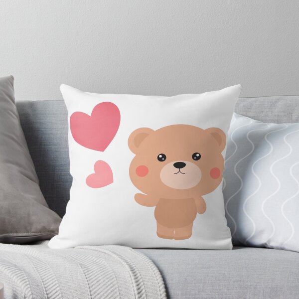 Item preview, Sweet teddy bear with hearts sending full love and kissess designed and sold by KrissGraphShop.