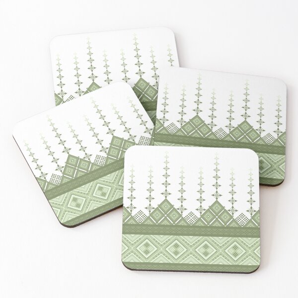 Item preview, Geometric Tribal green toneTextile Pattern designed and sold by kasune-shop.