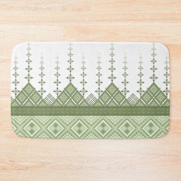 Item preview, Geometric Tribal green toneTextile Pattern designed and sold by kasune-shop.