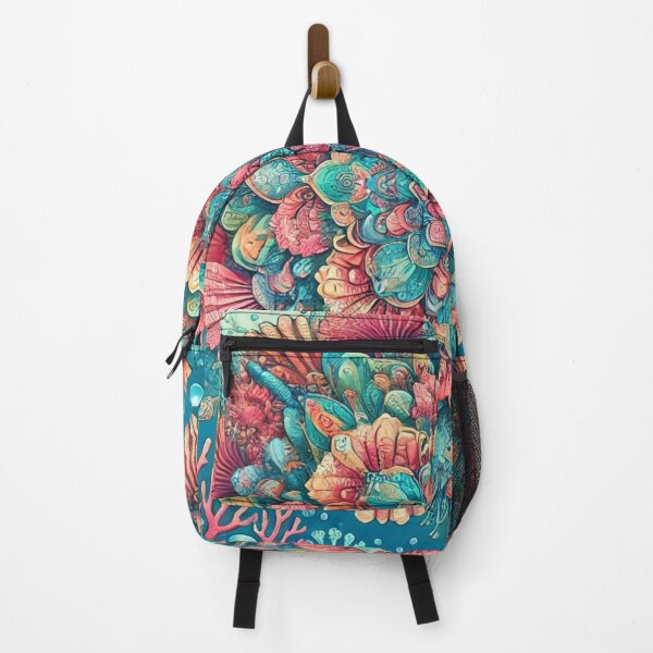 Item preview, Tropical Reef Mandala with Vibrant Corals designed and sold by EsraaCreations.
