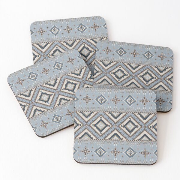 Item preview, Geometric Ethnic Seamless Pattern in Blue and Brown Tones designed and sold by kasune-shop.