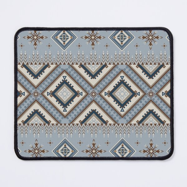 Item preview, Geometric Ethnic Seamless Pattern in Blue and Brown Tones designed and sold by kasune-shop.