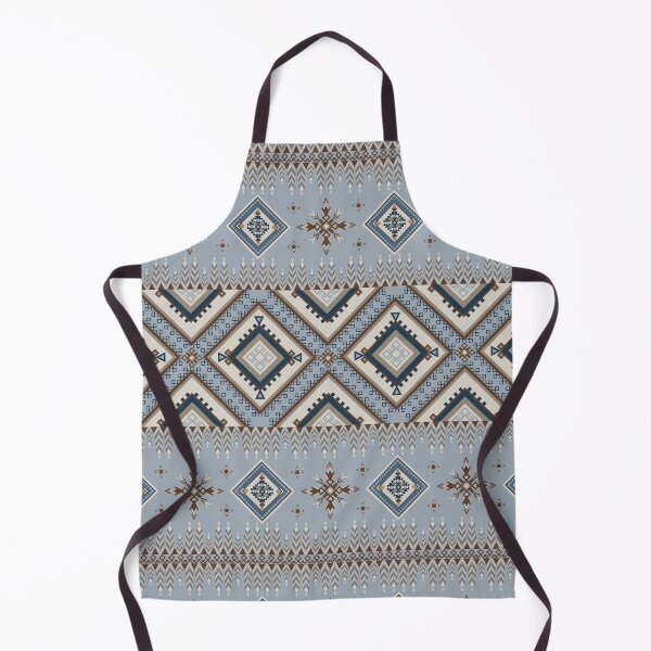 Item preview, Geometric Ethnic Seamless Pattern in Blue and Brown Tones designed and sold by kasune-shop.