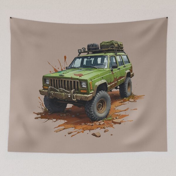 Item preview, OffRoad Adventure SUV truck 4x4 retro vintage design designed and sold by BorgSpareParts.
