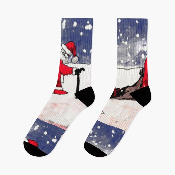 Item preview, Old Santa, dropping his gifts - Real Painting designed and sold by ValkArts.