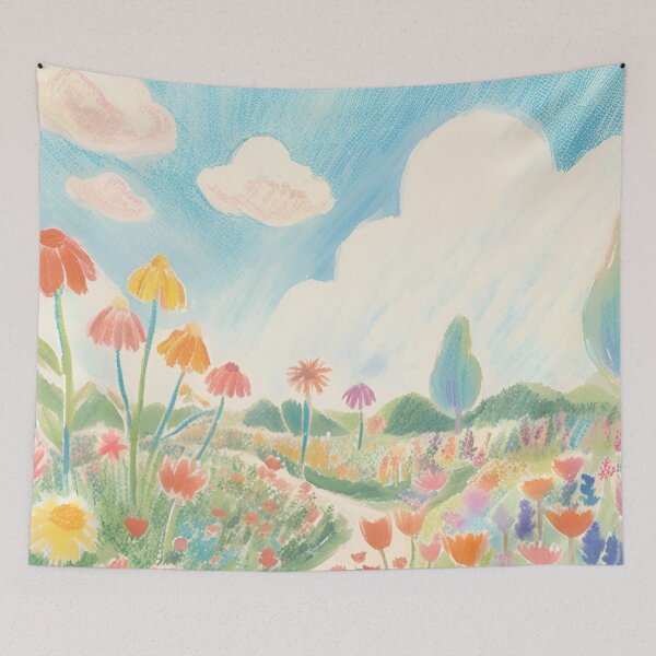 Item preview, Whimsical Meadow Landscape Scene designed and sold by Tammy Marie Russell.