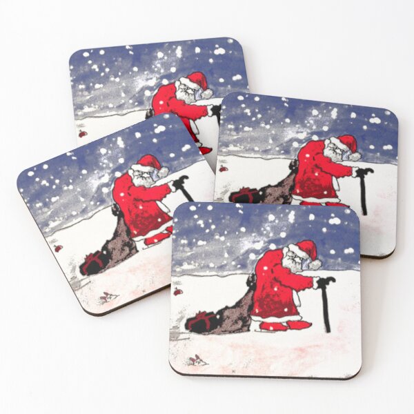 Item preview, Old Santa, dropping his gifts - Real Painting designed and sold by ValkArts.