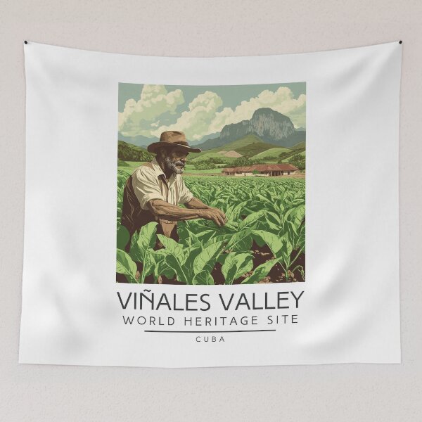 Artikelvorschau, Ein Vintage-Reiseposter des Viñales-Tals – Kuba entworfen und verkauft von GoodOldVintage.