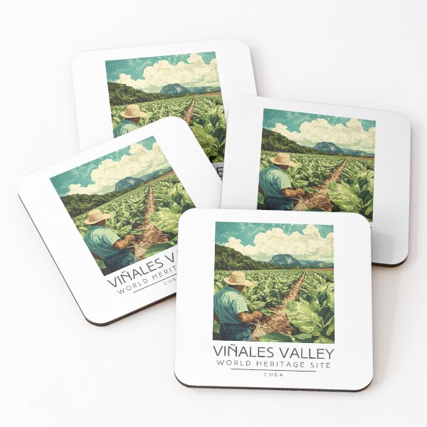 Item preview, Un cartel de viaje antiguo del Valle de Viñales, Cuba designed and sold by GoodOldVintage.
