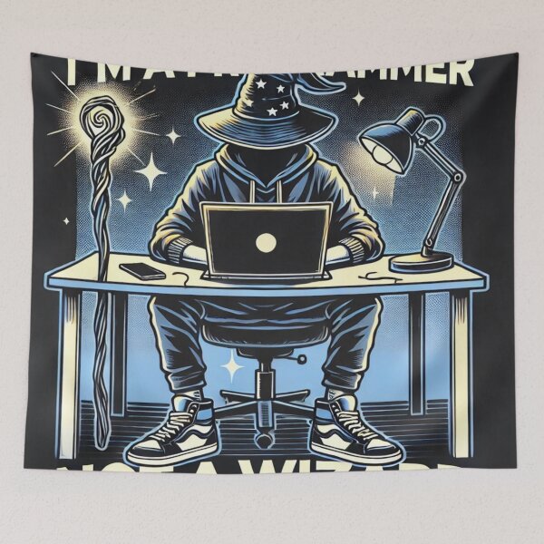 Item preview, I'm a Programmer, Not a Wizard - Funny Coding Art for Developers designed and sold by Vikingaquarist.