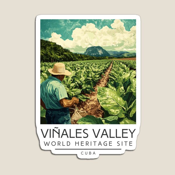 Vista previa del artículo con la obra «Un cartel de viaje antiguo del Valle de Viñales, Cuba», diseñado y vendido por GoodOldVintage.