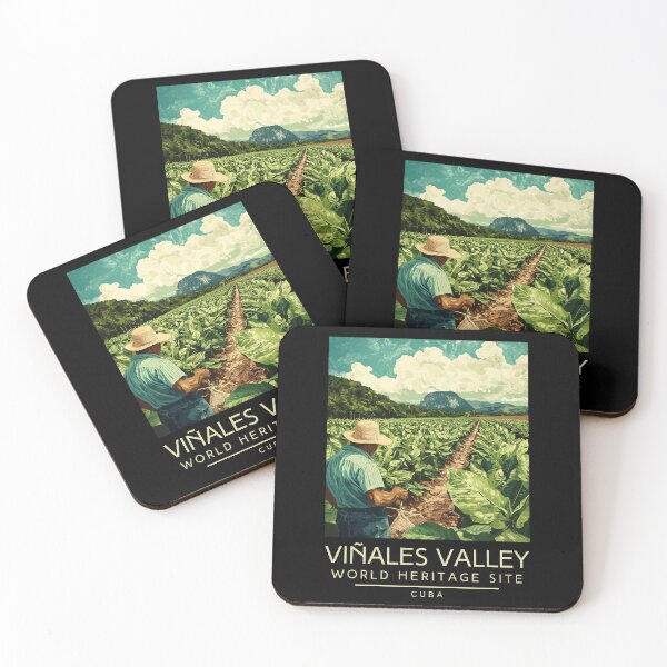 Item preview, Un cartel de viaje antiguo del Valle de Viñales, Cuba designed and sold by GoodOldVintage.