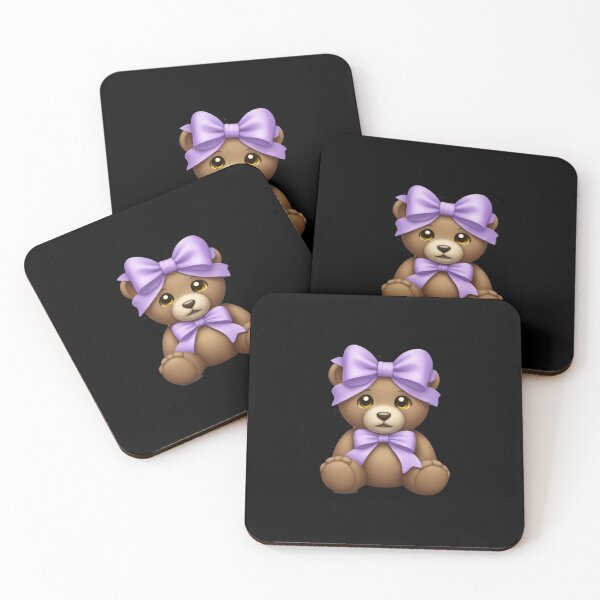 Item preview, Adorable TeddyBWith Purple Bow designed and sold by Artsbybree.