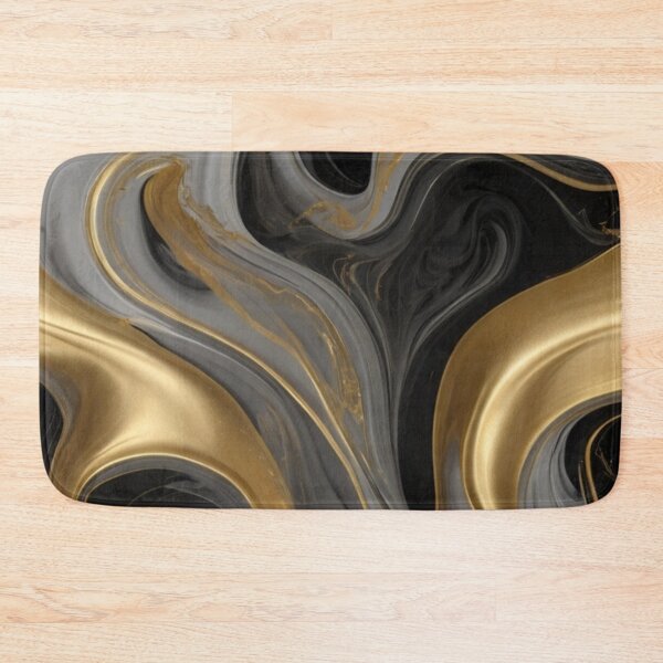 Item preview, Luxurious grey and silver and gold smoke swirling and glowing on a pitch-black background designed and sold by arjad3n.