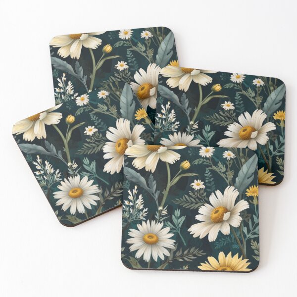 Item preview, Sunflowers with dark teal designed and sold by arjad3n.