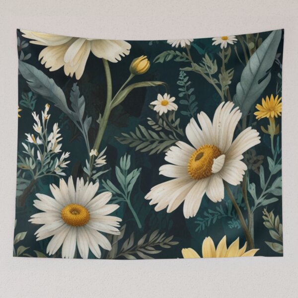 Item preview, Sunflowers with dark teal designed and sold by arjad3n.