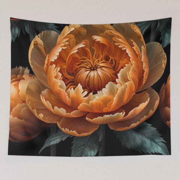 Item preview, A translucent orange peony flower made of plastic material designed and sold by arjad3n.