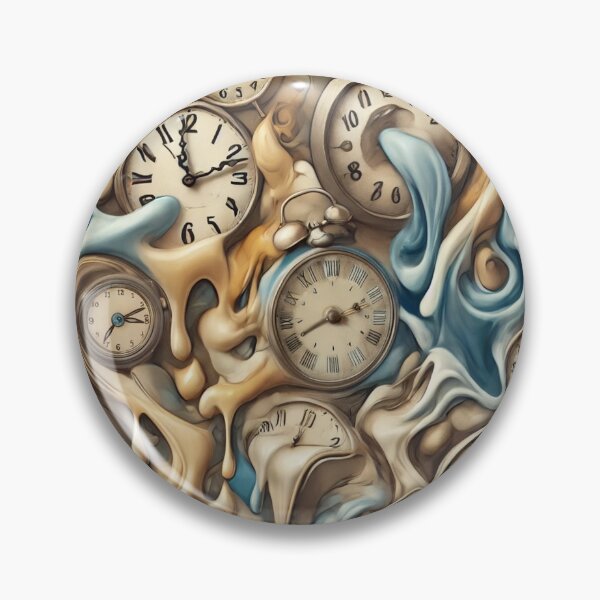 Item preview, Seamless Melting Clock Pattern Inspired by Salvador Dalí's "The Persistence of Memory" designed and sold by KittyKatto.