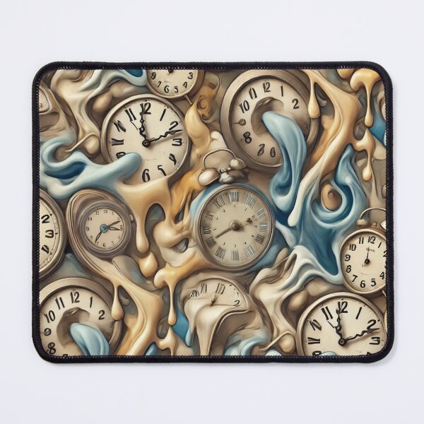 Item preview, Seamless Melting Clock Pattern Inspired by Salvador Dalí's "The Persistence of Memory" designed and sold by KittyKatto.