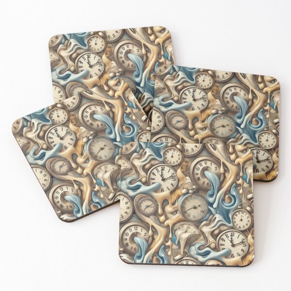 Item preview, Seamless Melting Clock Pattern Inspired by Salvador Dalí's "The Persistence of Memory" designed and sold by KittyKatto.