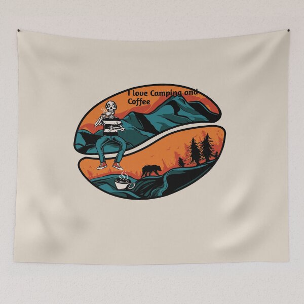 Item preview, I love Camping and Coffee Funny quote for camping and coffee lovers  designed and sold by SYSBB.
