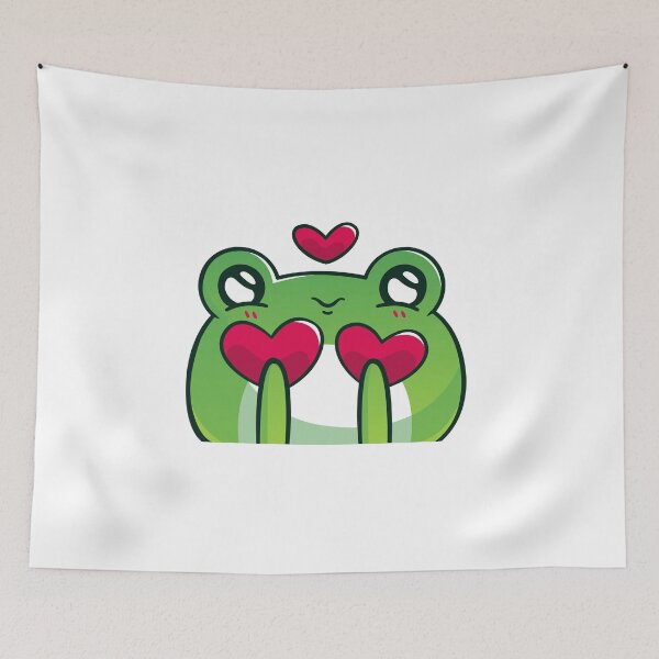 Item preview, Cute sweet frog in love with hearts for Valentine's Day designed and sold by KrissGraphShop.