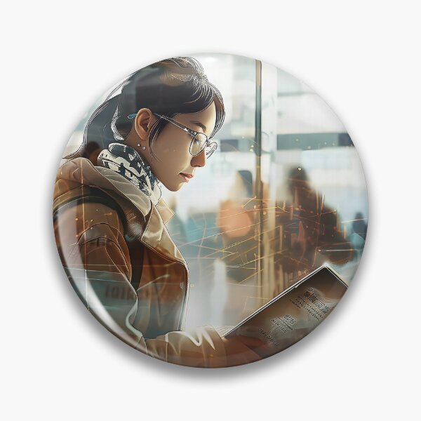 Item preview, Solitary Sojourner Immersed in a Serene Moment at the Airport Terminal. designed and sold by CheerForGoods.