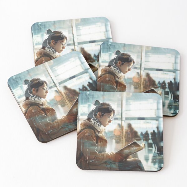Item preview, Solitary Sojourner Immersed in a Serene Moment at the Airport Terminal. designed and sold by CheerForGoods.