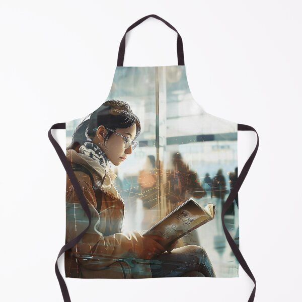 Item preview, Solitary Sojourner Immersed in a Serene Moment at the Airport Terminal. designed and sold by CheerForGoods.