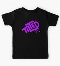 Tilted Towers Graffiti Logo Purple Fortnite Battle Royale Kids Tee