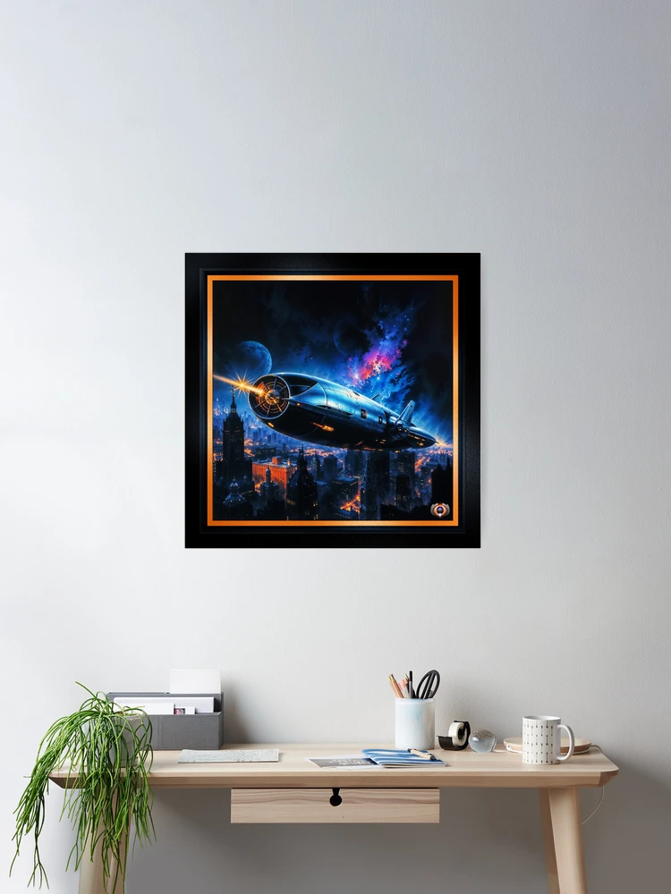 The Crellis Star Cruiser Soars Into Space AI Concept Art by Xzendor7 | An Astounding Future Leap 2 The Crellis Star Cruiser Soars Into Space Astonding AI Concept Art by Xzendor7 Room Decor Poster Art Print