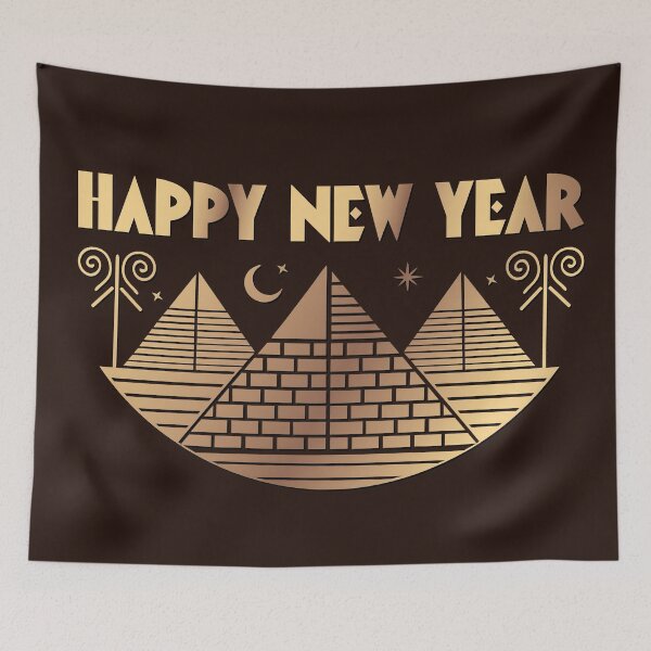 Item preview, HAPPY NEW YEAR- EGYPTIAN PYRAMIDS - ANCIENT EGYPT designed and sold by Gihan-Design.