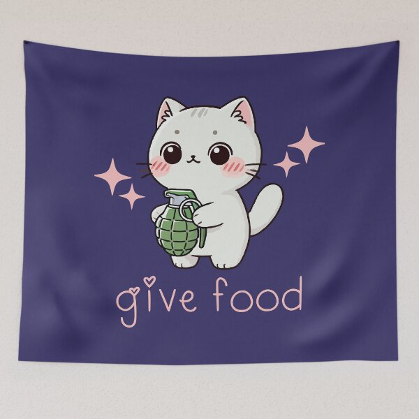 Item preview, Cute Cat but Dangerous ! designed and sold by HipsterAnimals.