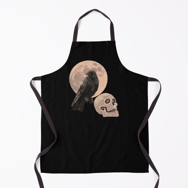 Item preview, Night motif with common raven and skull design, great goth design, cool Halloween party outfit designed and sold by Kirei-Lily.